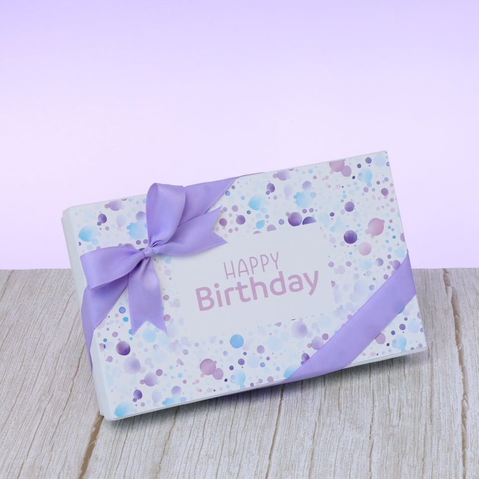 "Happy birthday" bubble designed 15-piece chocolate hard box