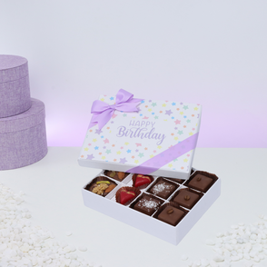 Happy birthday star designed 12P choc...