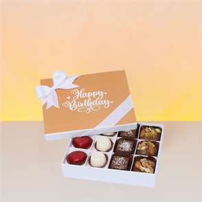 Happy birthday orange minimalist desi...