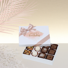 "Happy birthday" stain taupe designed 12P chocolate hard box