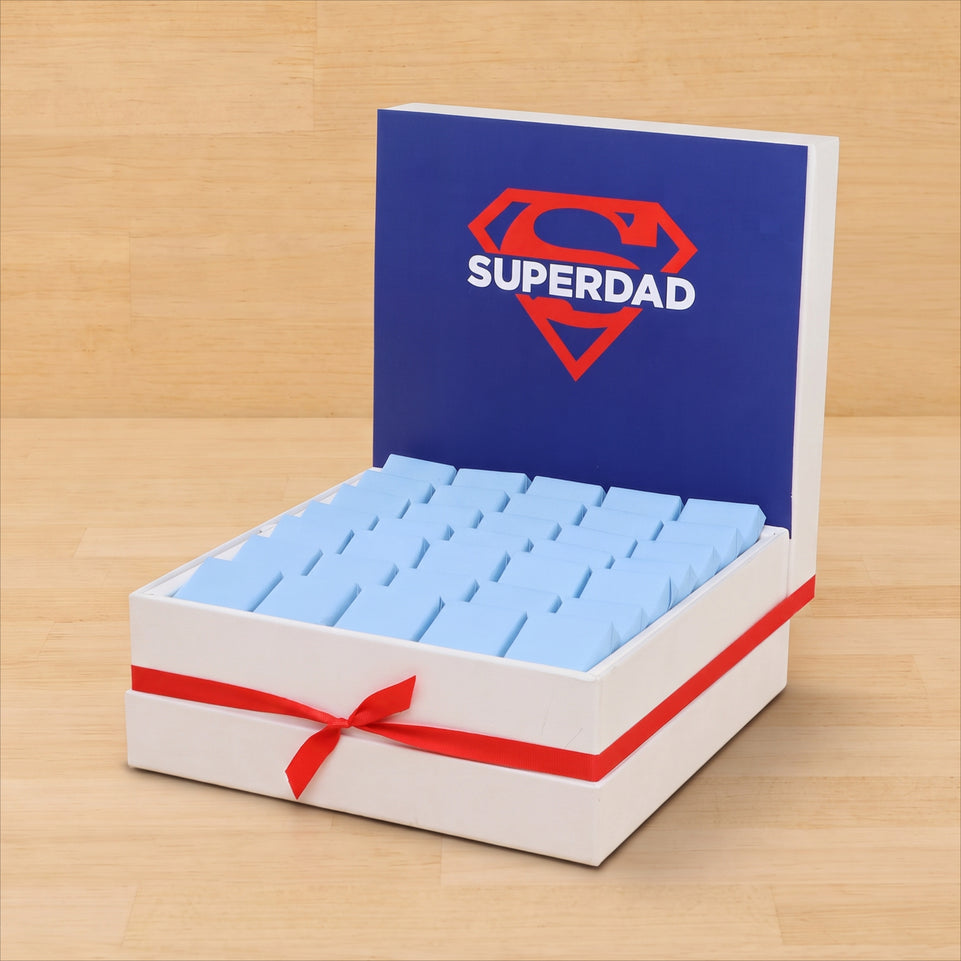 Father's day "Super dad" designed chocolate large hamper