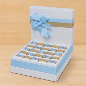 Baby boy rocking horse decorated choc...