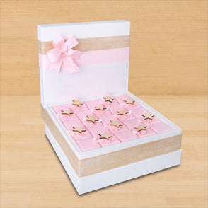 Baby girl acrylic star decorated choc...
