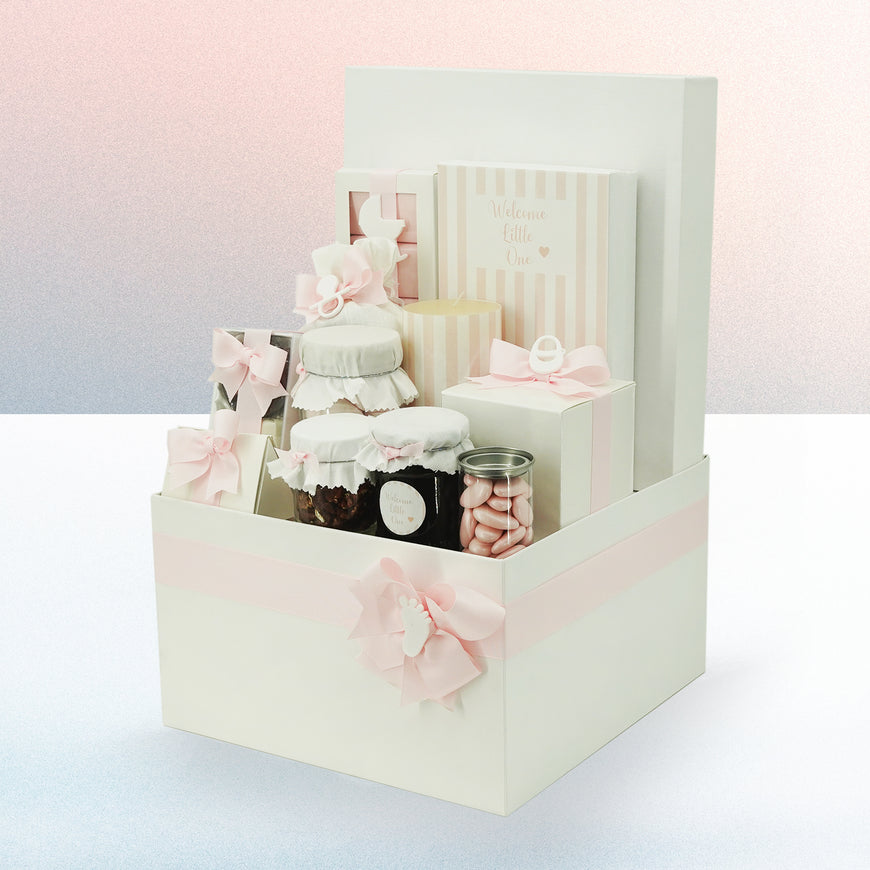 Baby girl decorated chocolate & sweets extra large hamper