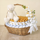 Baby teddy bear theme premium chocolate large basket
