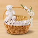 Baby teddy bear theme premium chocolate large basket
