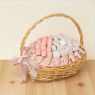 Baby girl flower decorated chocolate medium basket