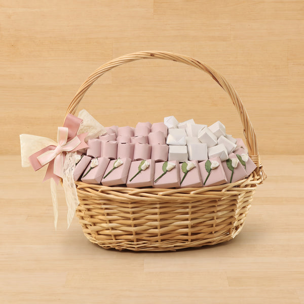 Baby girl flower decorated chocolate medium basket