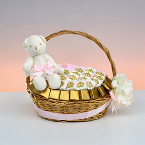 Teddy bear crown baby girl chocolate ...