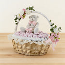 Baby girl acrylic star decorated premium chocolate large basket