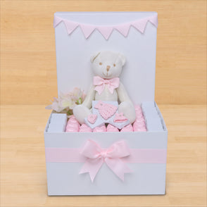 Baby girl teddy decorated chocolate e...