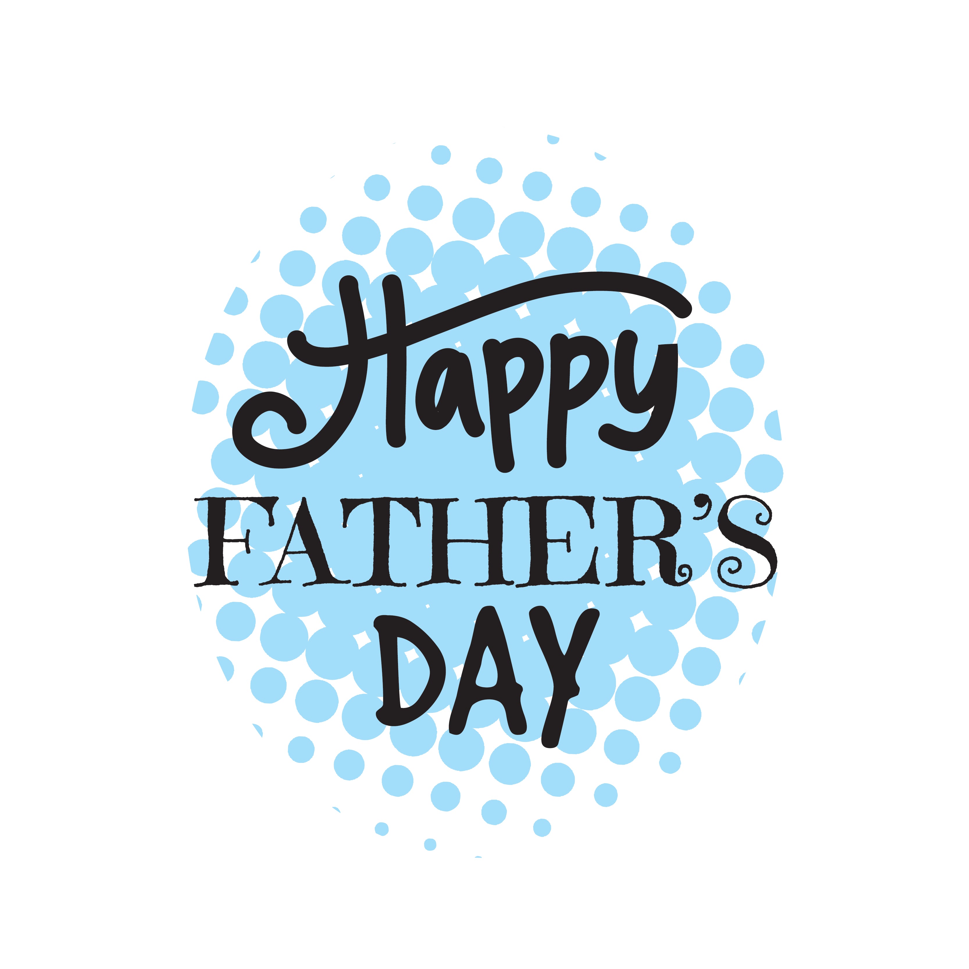 Happy father's day polka dot back greeting card
