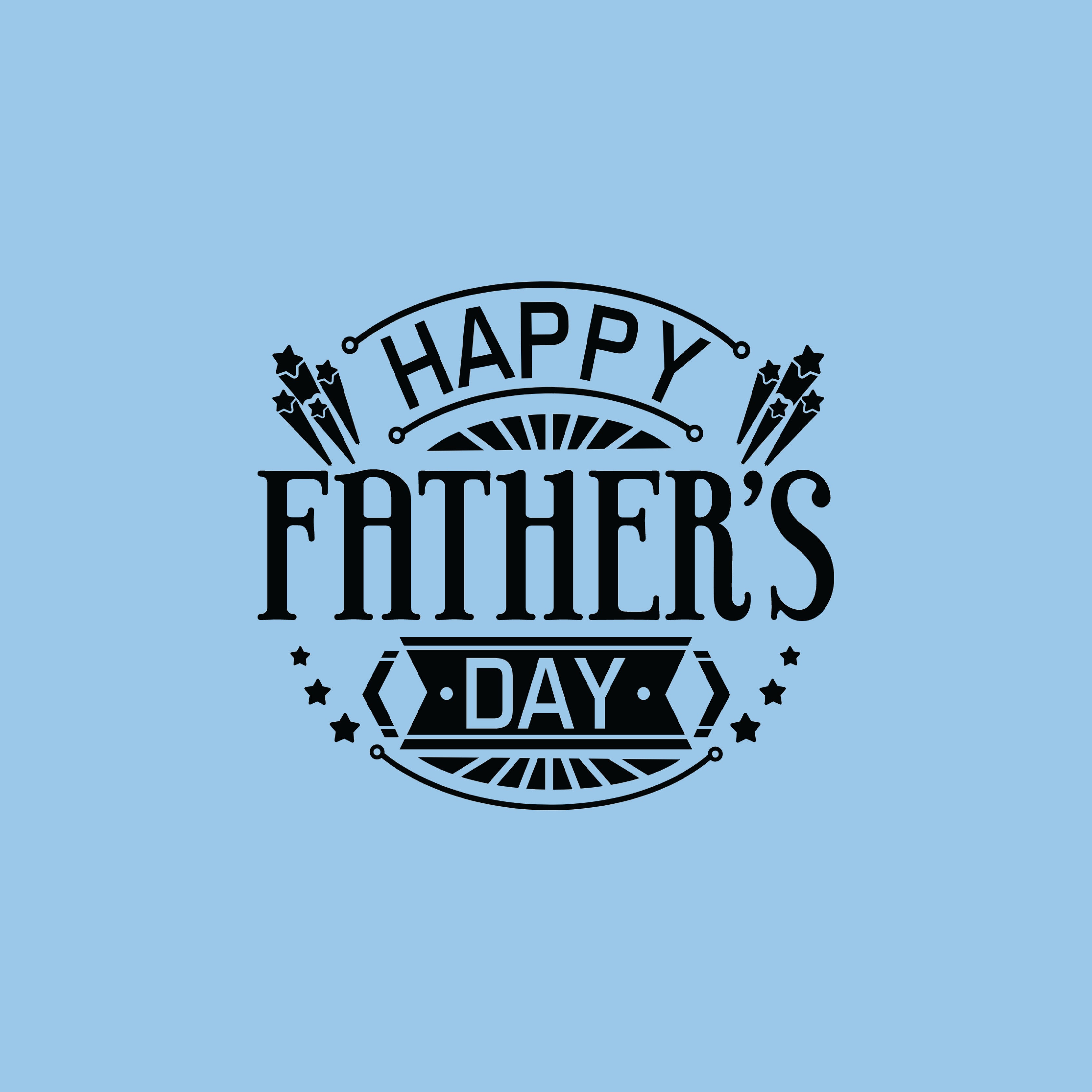 Happy father's day stamp greeting card