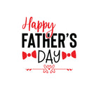 Happy father's day text bow greeting card