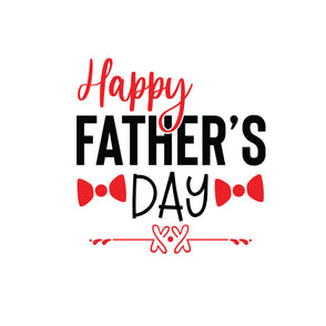 Happy father's day text bow greeting ...