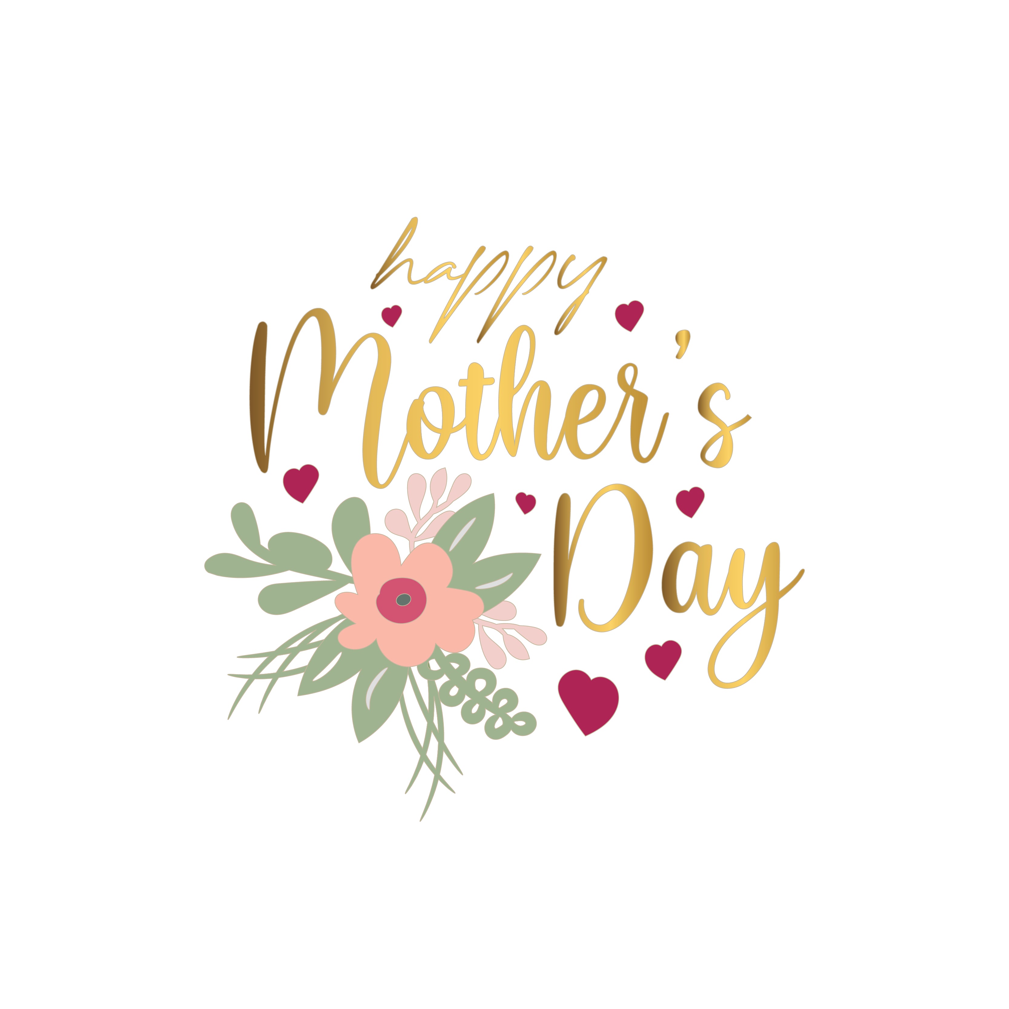 Happy mother's day floral greeting card