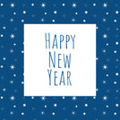 Happy new year stars greeting card