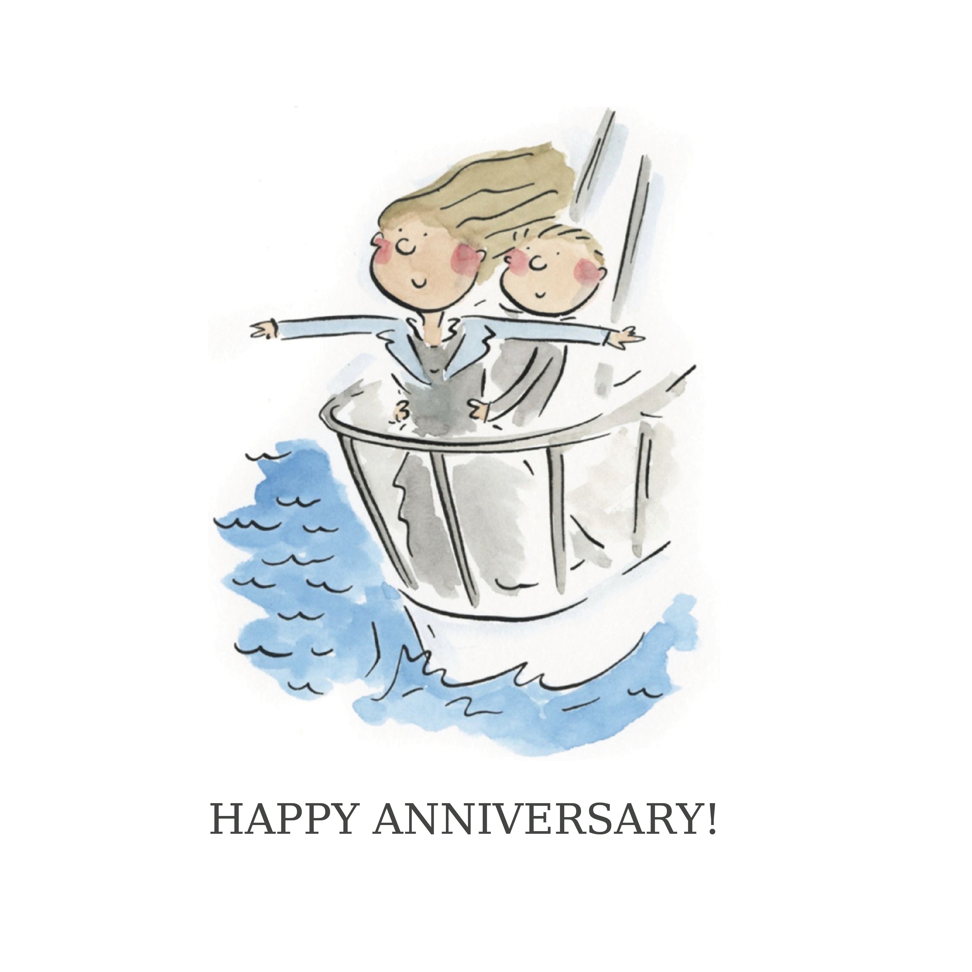 Happy anniversary ship greeting card