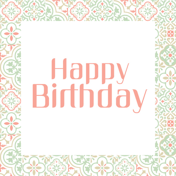 Happy birthday moroccan greeting card