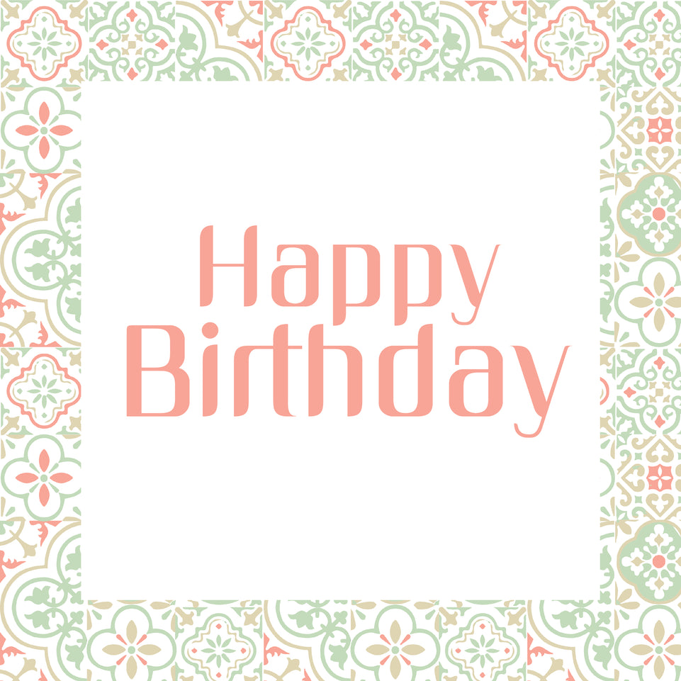 Happy birthday moroccan greeting card