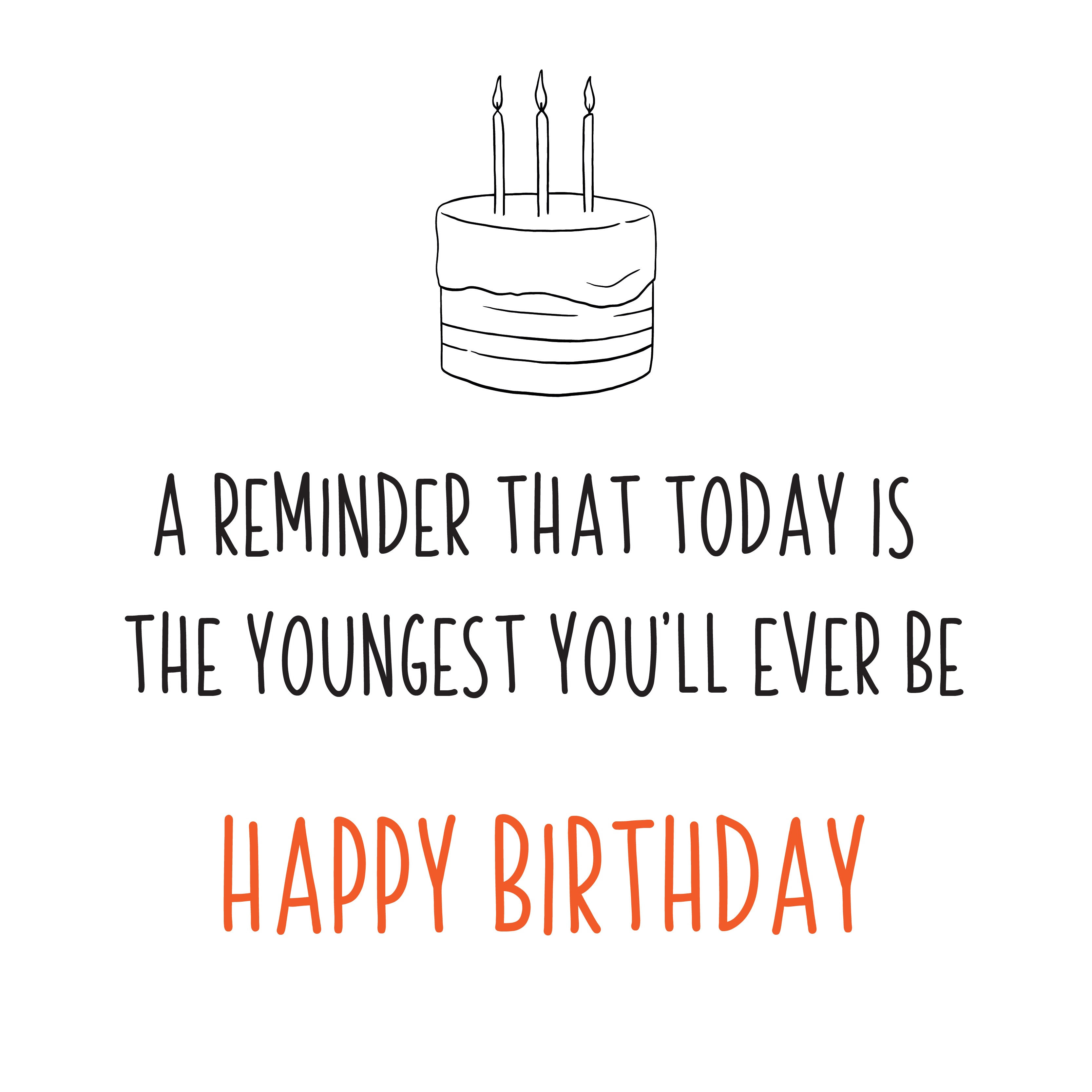 Happy birthday a reminder greeting card