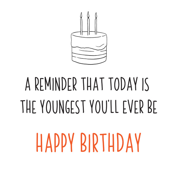 Happy birthday a reminder greeting card