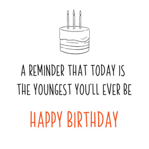 Happy birthday a reminder greeting card