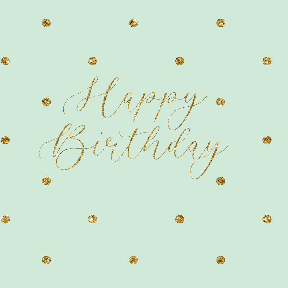 Happy birthday glitter polka dots greeting card
