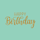 Happy birthday glitter solid color greeting card
