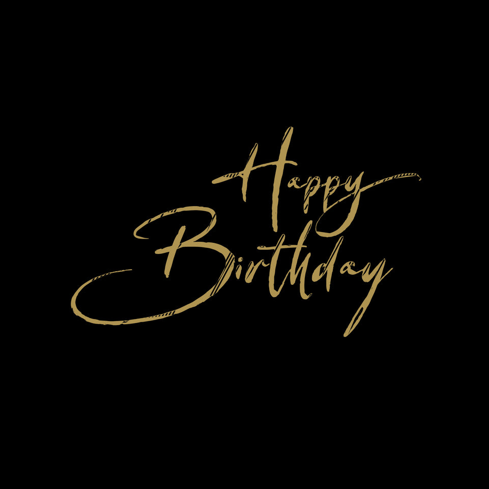 Happy birthday glitter solid color greeting card