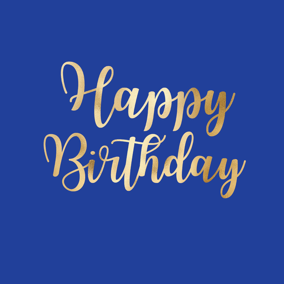 Happy birthday gradient solid color greeting card