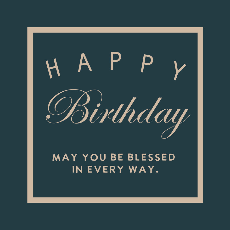 Happy birthday may you be blessed greeting card