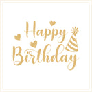 Happy birthday party hat greeting card