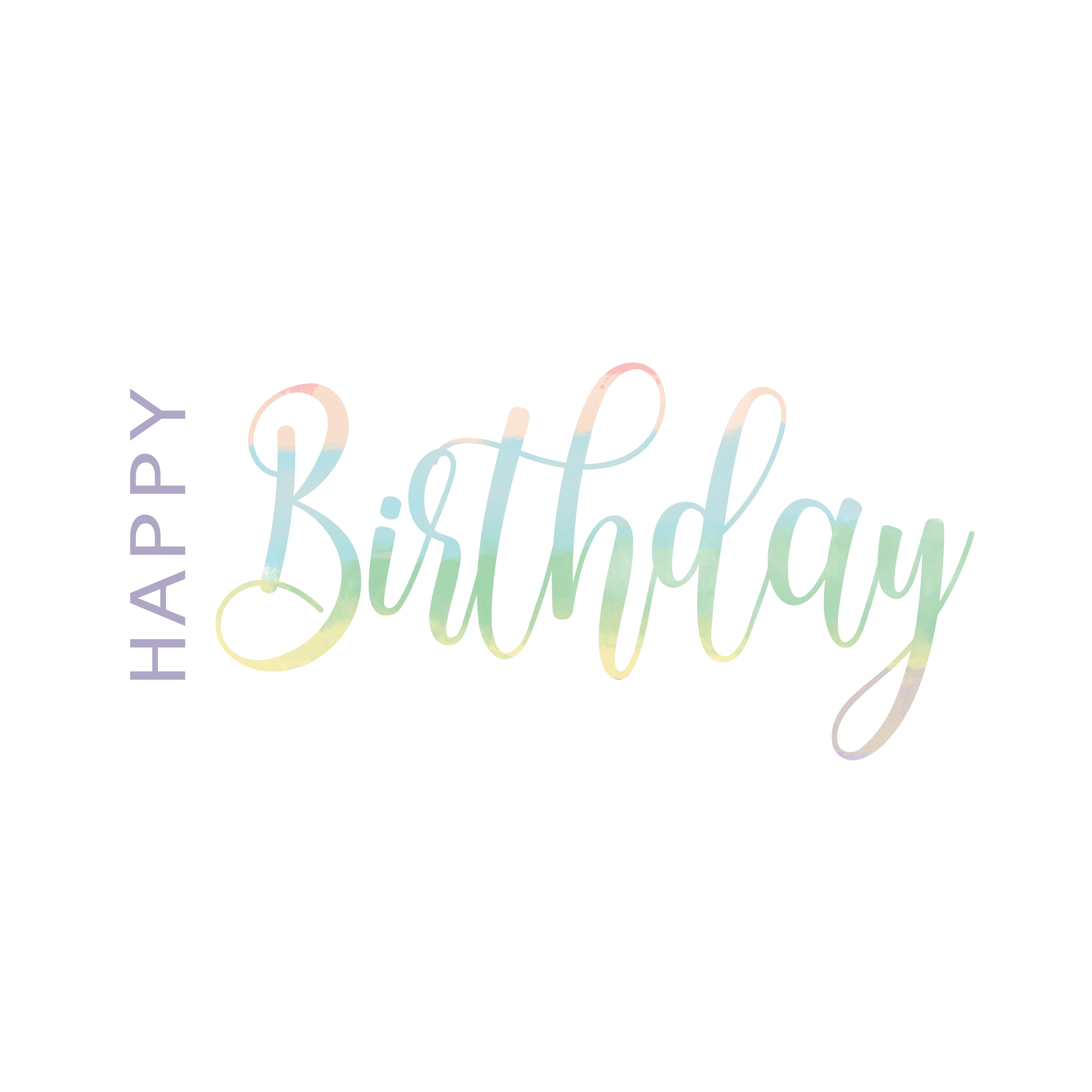 Happy birthday rainbow greeting card