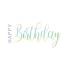 Happy birthday rainbow greeting card