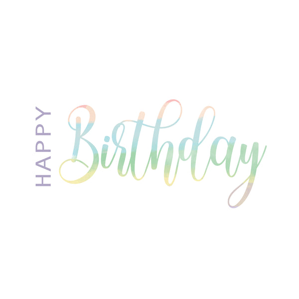 Happy birthday rainbow greeting card