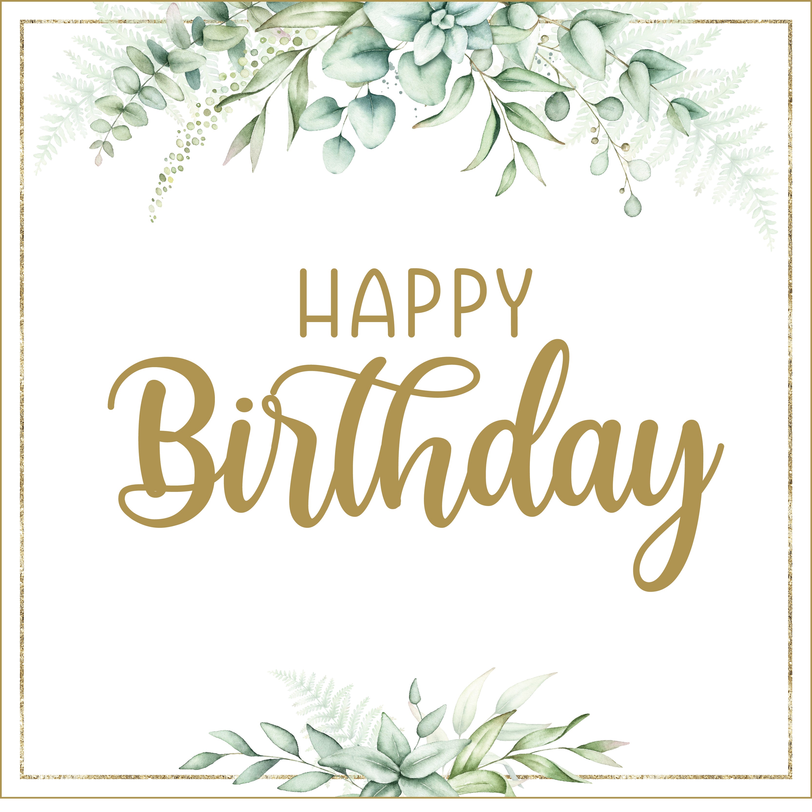 Happy birthday rustic frame greeting card