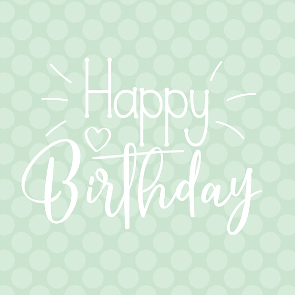 Happy birthday soft polka dots greeting card