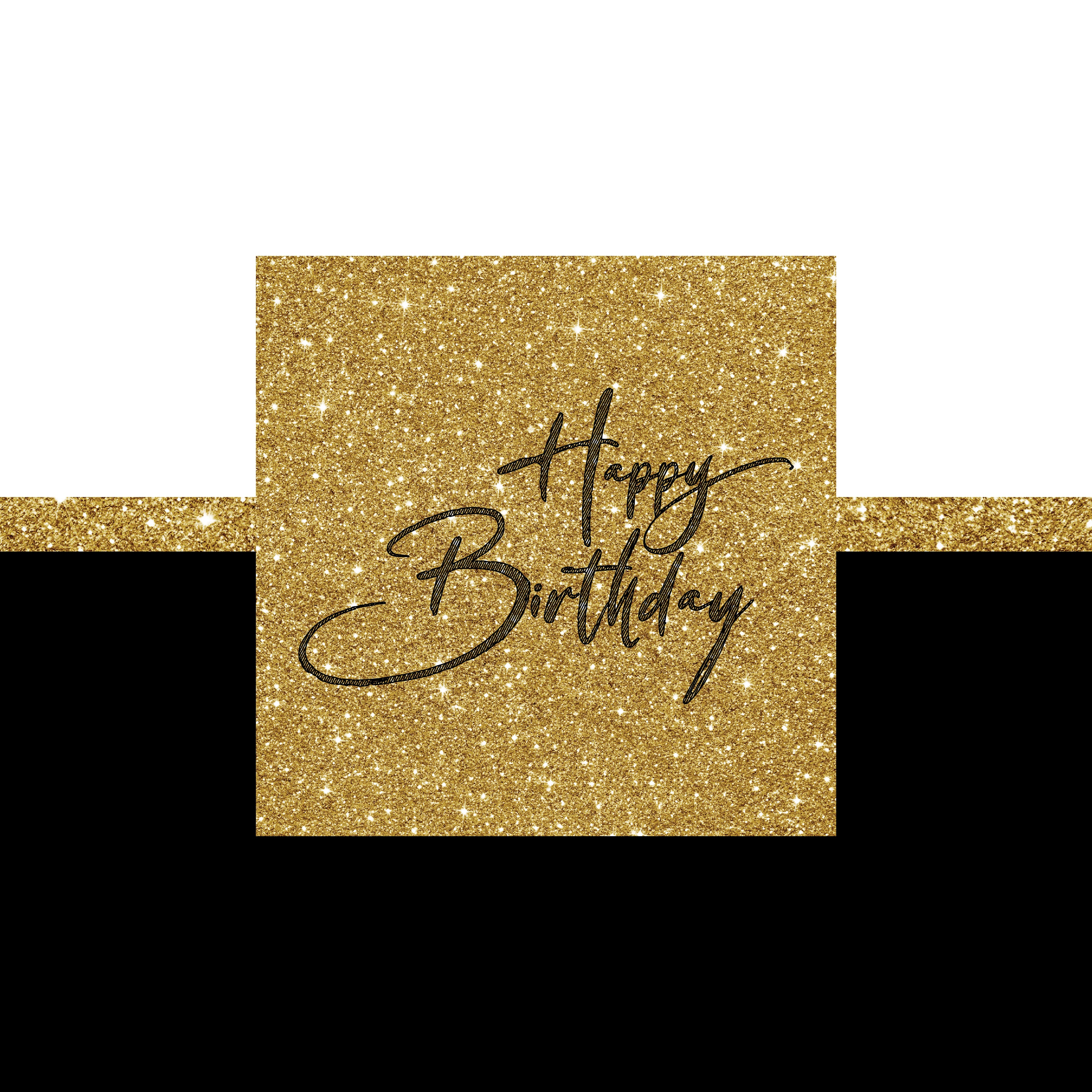 Happy birthday sparkle greeting card