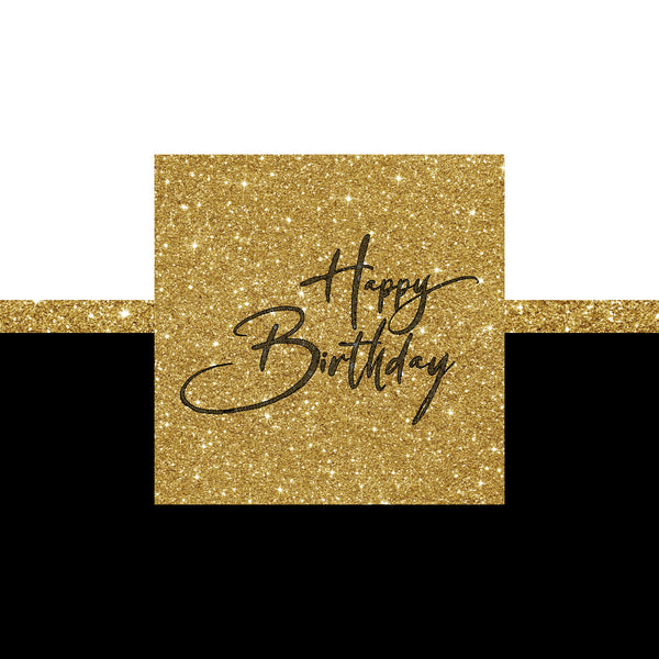 Happy birthday sparkle greeting card