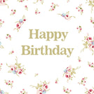 Happy birthday vintage flowers greeting card