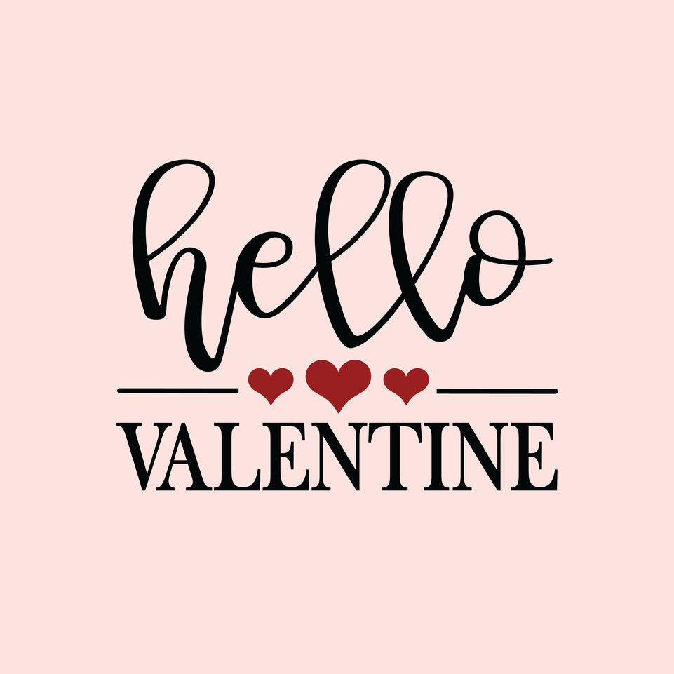 Hello valentine greeting card