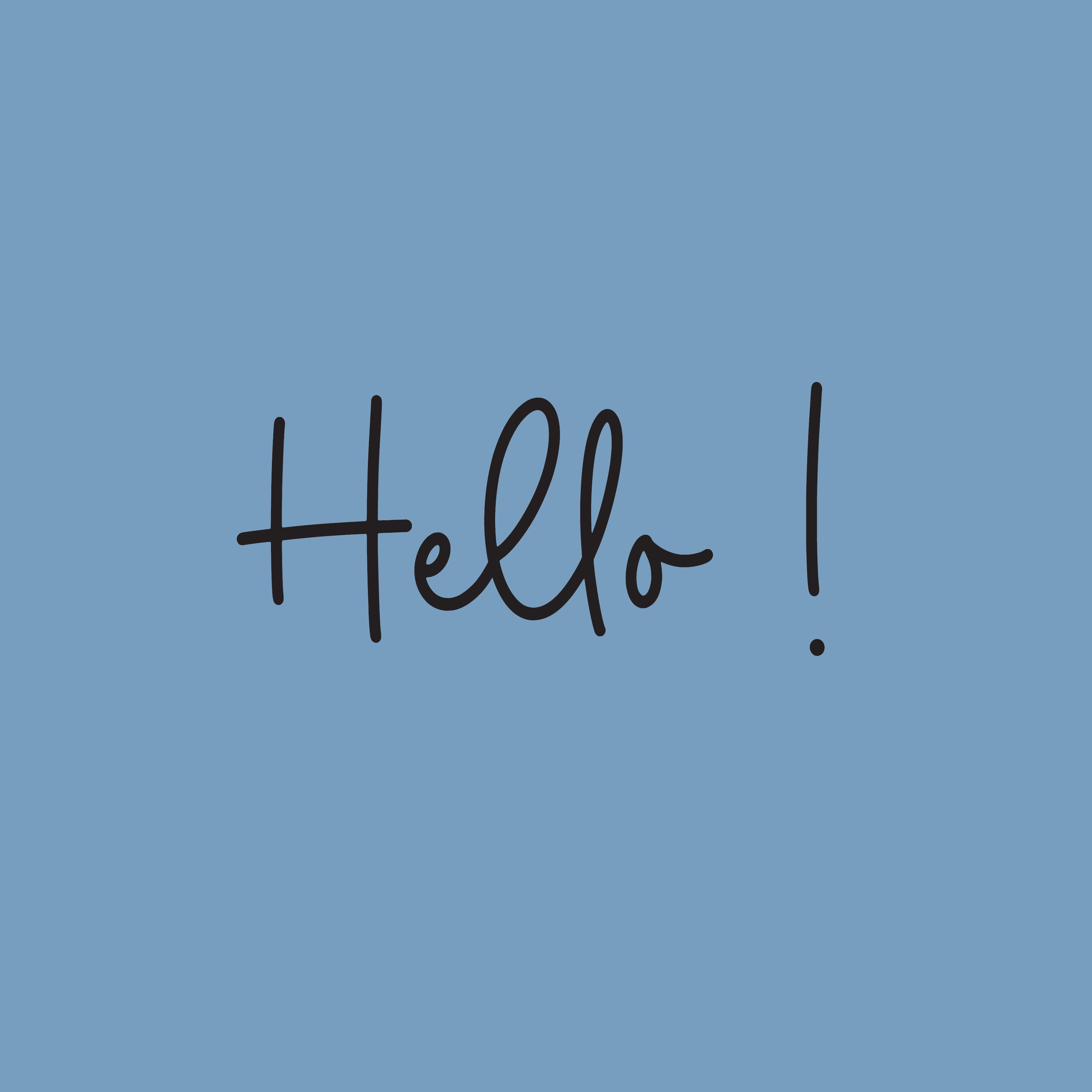 Hello greeting card