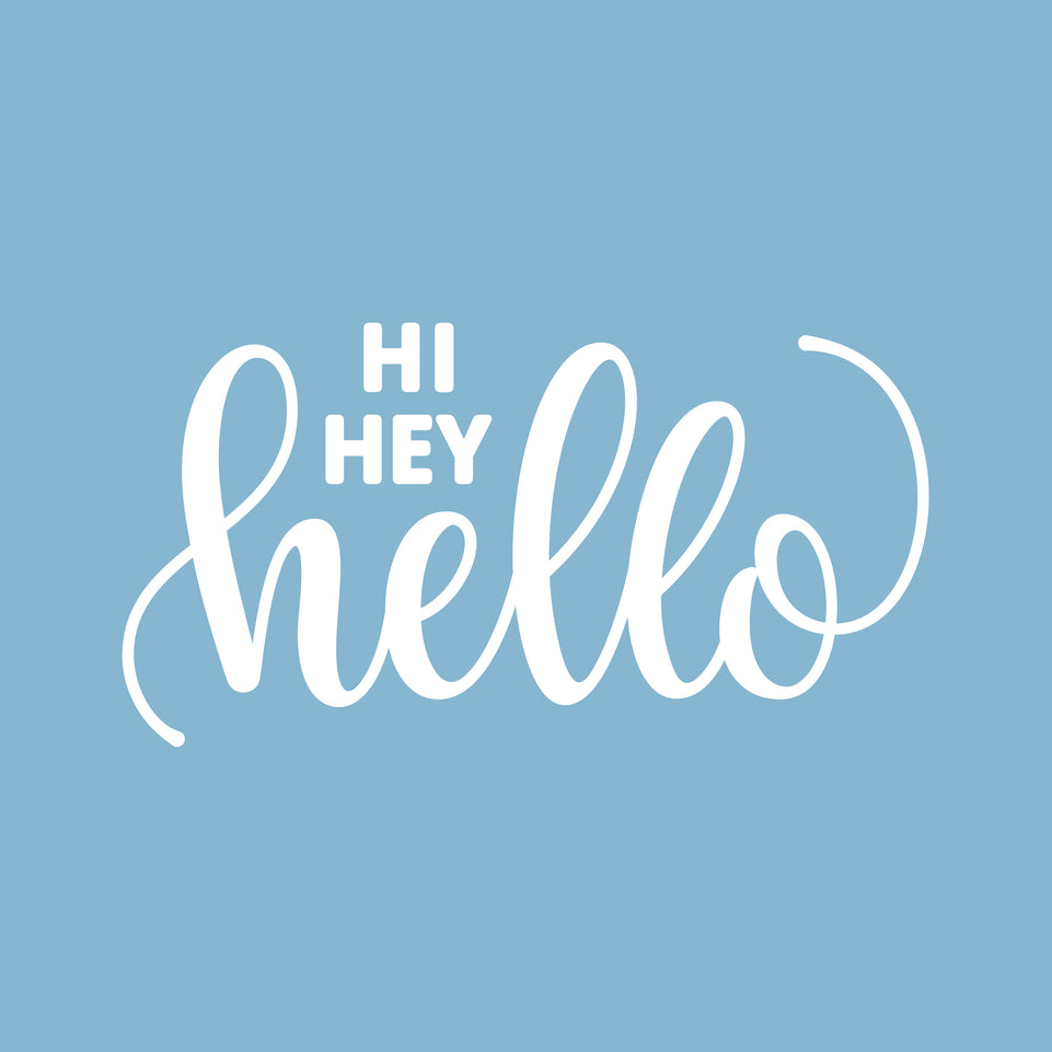 Hi hey hello greeting card