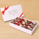 Love message "life with you" designed 15-piece premium chocolate hard box