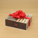 "I love you" shimmering hearts design premium chocolate gift acrylic box