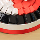 Corporate customized premium chocolate round leather tray