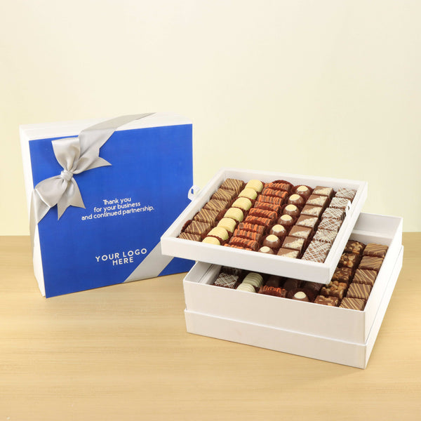 Corporate customized premium chocolate 2-layer hard box