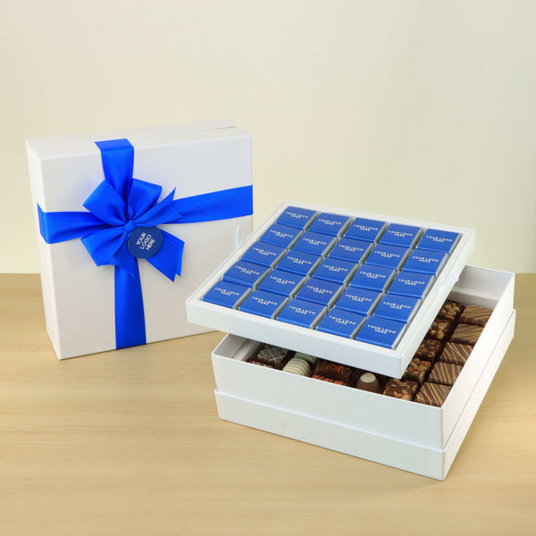 Corporate customized premium chocolate 2-layer hard box