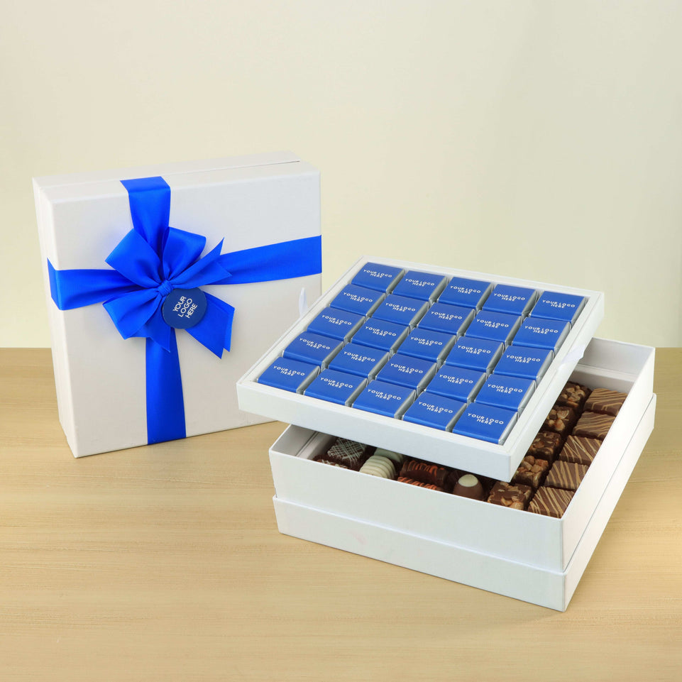 Corporate customized premium chocolate 2-layer hard box